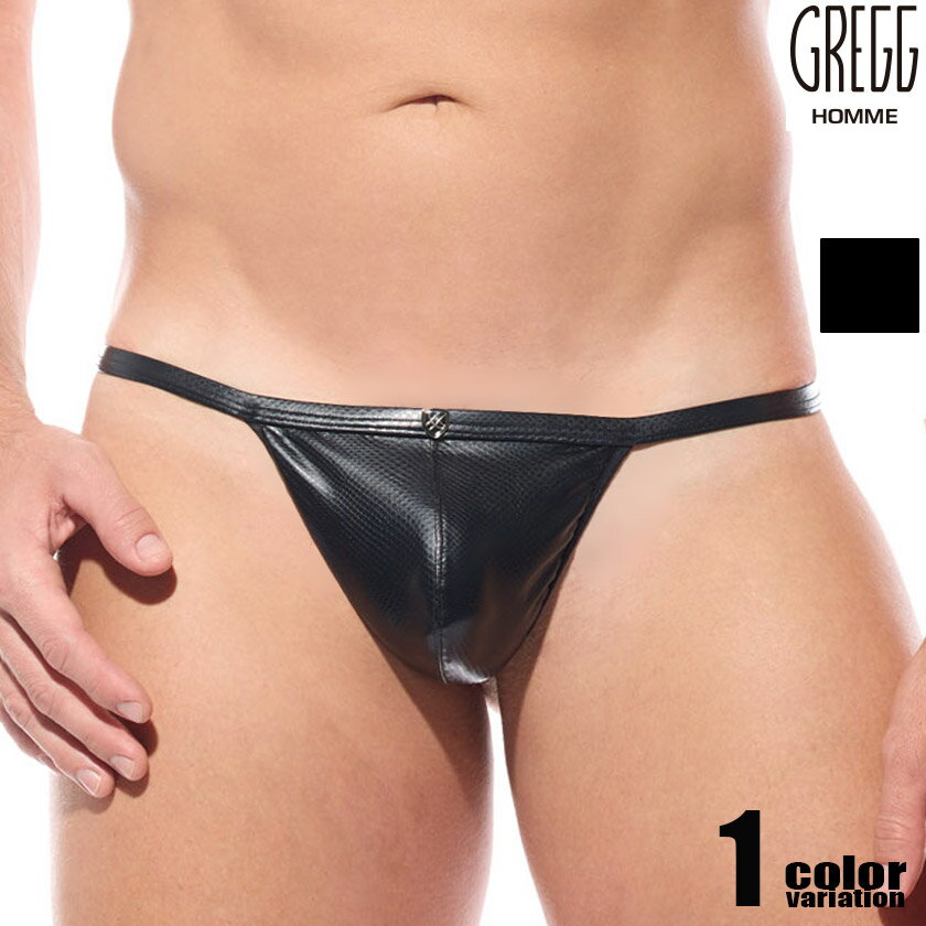 メンズTバック GreggHomme/グレッグ・オム PYTHON STRING GストリングTバック フェイクレザー 鱗 蛇 ヘビ Tバック 男性下着　メンズ　パンツ セクシー
