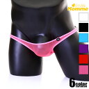 メンズビキニ 【La-PommeHomme/ラポーム・オム】 スパークハーフ シンプル フルバックビキニ キラキラのミストラメ入り生地 フロントノーシーム Mサ...