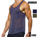 ModusVivendi/モダス ビベンディ Knight Tanktop シースルー ラメ糸 透け セクシー タンクトップ　袖なし　ノースリーブ　スリーブレス　メンズ　ファッション　トップス