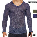 ModusVivendi/モダス ビベンディ Knight V-Neck Longsleeves Vネック シースルー 長袖 ニット ラメ糸 透け セクシー