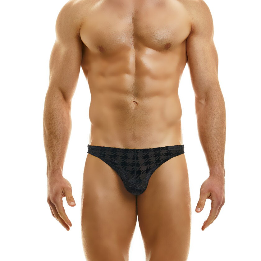 メンズビキニ ブリーフ ModusVivendi/モダス ビベンディ Pied De Poule Low Cut Brief ローライズ 柄 シースルー フルバック ビキニブリーフ 男性下着　メンズ　パンツ　セクシー 2