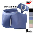 ボクサーパンツ メンズ WJ/ダブルジェイ 前穴付き 分離収納 微細メッシュ アイスシルク ボクサーパンツ 男性下着 メンズ パンツ メンズボクサー 接触冷感