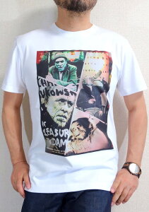 アメリカ文学作家★ブコウスキーTシャツ【サイズ:S 、M 、L 、XL 、2XL 】【3980円以上で】送料無料 Tシャツ メンズ 半袖 プリント アメリカ文学 アメリカ作家 詩人 チャールズ・ブコウスキーのTシャツ ビッグサイズ プレゼント包装無料