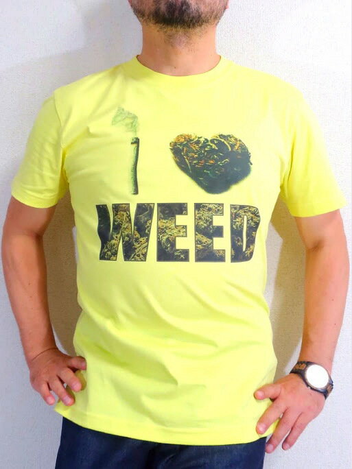Marijuana マリファナTシャツ送料無料　Tシャツ　大きいサイズ　マリファナTシャツ　キングサイズ　大麻Tシャツ　ガンジャTシャツ　ビッグサイズ　ハート WEED Marijuana Tshirt ラッピング無料