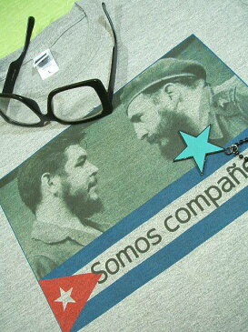 ゲバラ&カストロTシャツ【サイズ:S 、M 、L 、XL 】【5000円以上で】送料無料 Tシャツ メンズ 大きいサイズ 半袖 プリント キューバ ゲバラTシャツ チェ・ゲバラTシャツ フィデル・カストロTシャツ 父の日 無料プレゼント包装