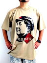 共産中国★キングサイズ毛沢東Tシャツ送料無料　Tシャツ　メンズ　ビッグサイズ　毛沢東Tシャツ　キングサイズ　毛主席のTシャツ　大きなサイズ　中国共産党　プロパガンダTシャツ　プレゼント包装無料