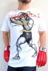 Muay Thai　古式ムエタイTシャツ【サイズ：丈長L 】【3980円以上で】送料無料　Tシャツ　メンズ　半袖　格闘技Tシャツ　ムエタイTシャツ　タイ式ボクシングTシャツ　キックボクシング　ラッピング無料