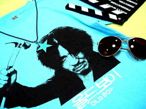 映画オールドボーイのTシャツ【サイズ：S 】【3980円以上で】送料無料　メンズ　Tシャツ　韓流映画Tシャツ　映画オールドボーイ　カンヌ映画祭グランプリ　Tシャツ　韓国映画のTシャツ　チェ・ミンシク　ハングルTシャツ　ラッピング無料