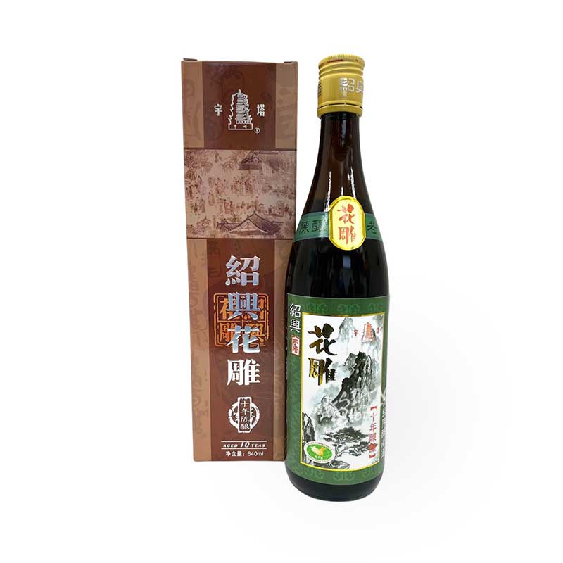 【常温便】【紹興酒】宇塔10年紹興花彫640ml/15度【6902741995369】