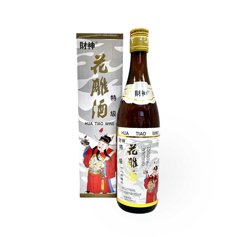 【常温便】【紹興酒】財神特級花彫18年陳釀600ml/15度【4582339100478】