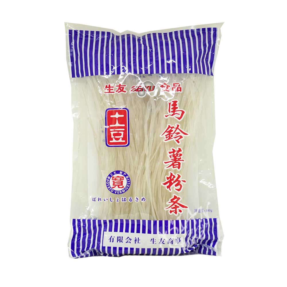 【常温便】ジャガイモ春雨(平口)/生友馬鈴薯寛粉条400g【4560237622162】