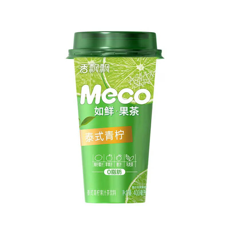 Rakuten - 【常温便】Mecoライムウーロンジュース　果汁入り烏龍茶/Meco泰式青檸果汁茶飲料400ml【6938888889827】