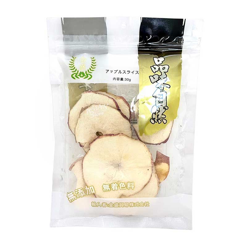 【常温便】KS ドライアップルスライス／金盛 干苹果片 30g【6976423792089】