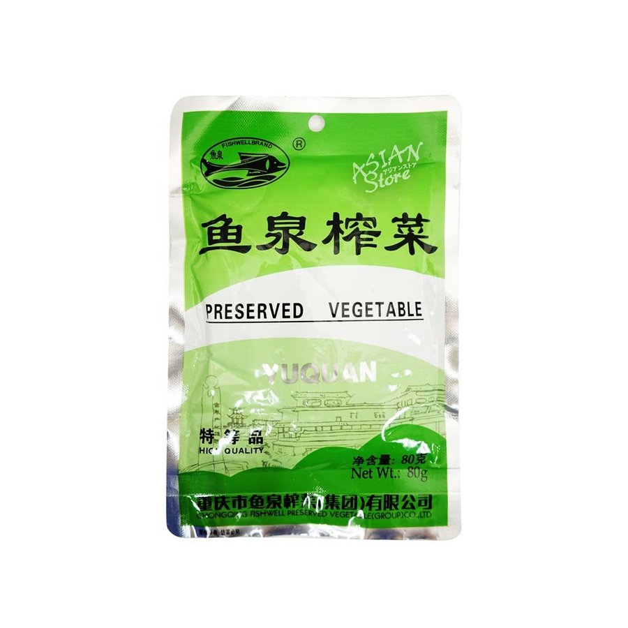 【常温便】魚泉味付けザーサイストリップ/魚泉搾菜 特級品80g【6902253888883】