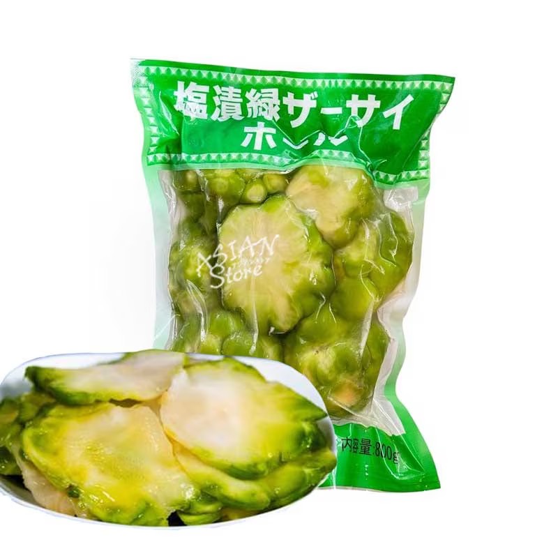 乐天商城 - 【冷凍便】YUSEI 業務用塩漬け緑ザーサイ（ホール）／冷凍 友盛 緑色搾菜塊 800g【4528462309364】