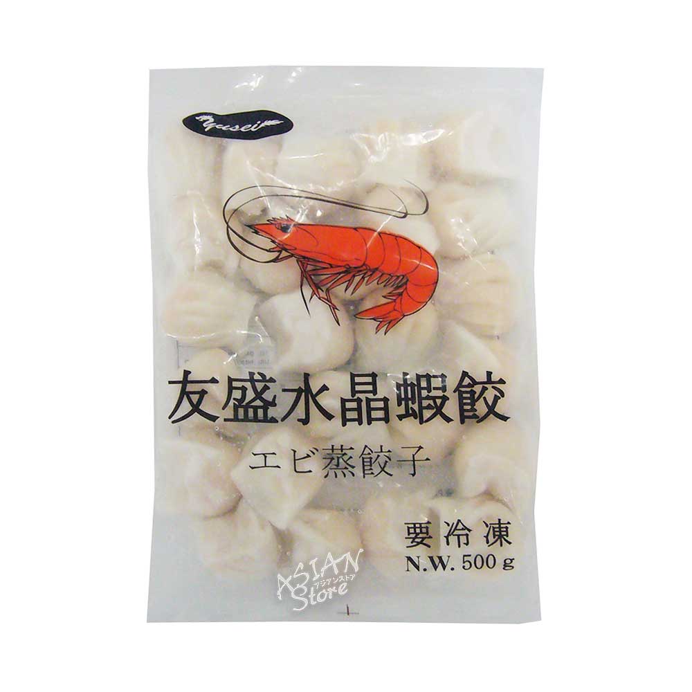 【冷凍便】エビ蒸餃子/友盛水晶蝦餃500g（20g*25個）【4528462305526】