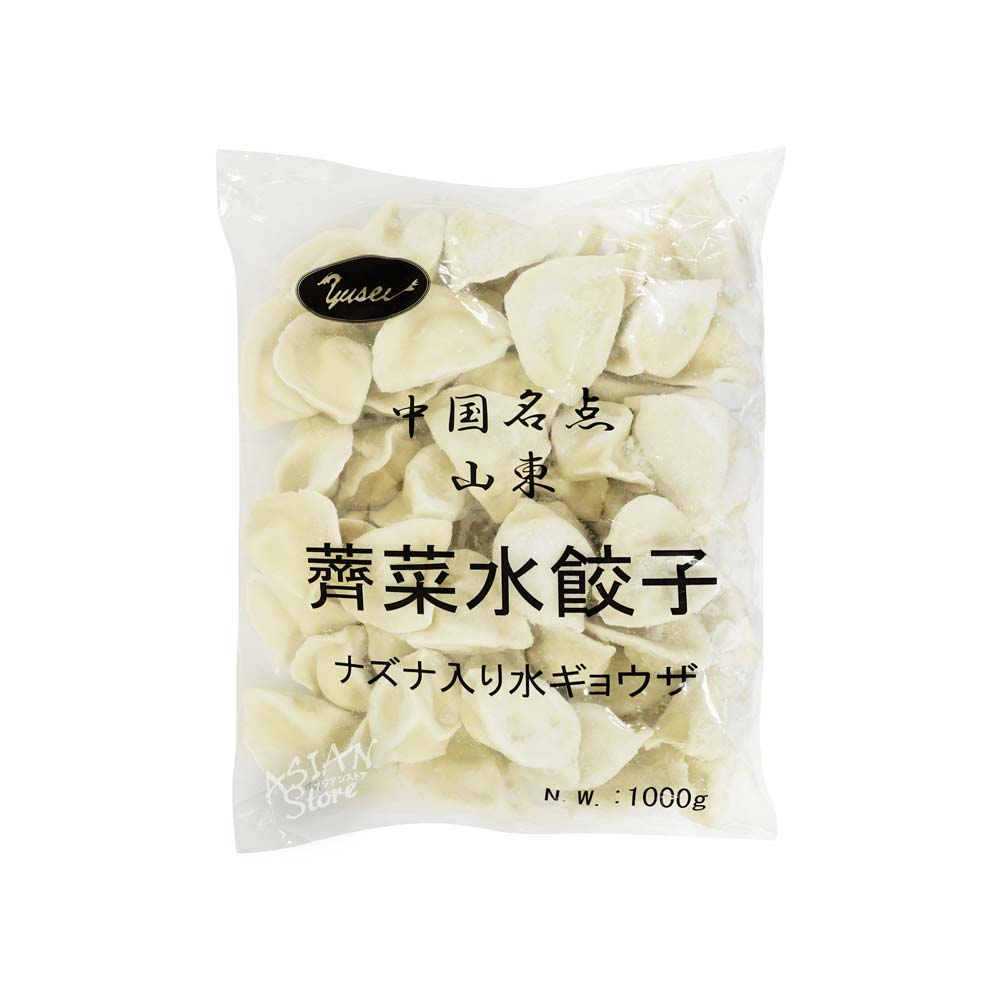 【商品名】ナズナ入り水餃子/中国名点山東薺菜水餃子 【原材料】野菜（ナズナ、ニラ、キャベツ、長葱、生姜）、豚肉、ゼラチン、大豆蛋白、大豆油、ごま油、&#37292;油（小麦を含む）、食塩、砂糖、皮：小麦粉、大豆油、食塩 【内容量】1000g（約50個） 【原産国】中国 【賞味期限】商品画像記載の賞味期限と現物は異なる場合がございます。 ※予告なくパッケージデザインが変更される場合があります。 ★【常温便】と同時購入は出来ません。配送便ごとに買い物かごに入れて決済して下さい