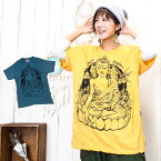 トップス カットソー レディース 仏陀エスニックTシャツ 秋冬 アジアン ファッション エスニック ファッション エスニック Tシャツ レディース 半袖 ティーシャツ ethnic ladies