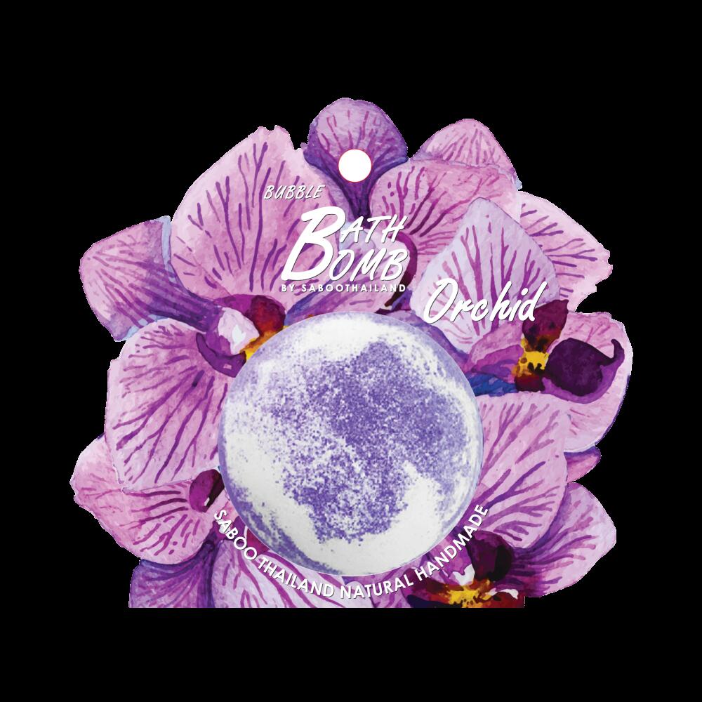 【公式】 SABOO THAILAND オーキッド バスボム ポイント 10倍 バスボム 崩して 使って 数回分 バブルバスボム 入浴剤 贅沢 上品 香り フローラル 潤い成分 ホホバオイル アーモンドオイル 泡風呂 リラックス プレゼント ギフト たっぷりサイズ 150g