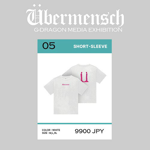 Rakuten - 安心・迅速の日本国内発送 SHORT-SLEEVE_WHITE_M ubermensch G-DRAGON ジードラゴン グッズ G-DRAGON公式グッズ bigbang ビッグバン ビックバン GDRAGON 公式グッズ