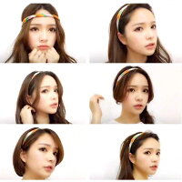 エスニックアクセサリー全4色!!ボヘミアン柄ゴムデザインヘアバンドヘアアクセ