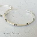 【半額!!楽天スーパーSALE】カレンシルバーバングル 細身 トライアングル シルバー950 カレン族 細め ブレスレット レディース アクセサリー 女性 大人...