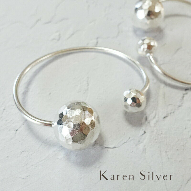 【半額!!楽天スーパーSALE】カレン族 カレン シルバー バングル 槌目 ボール silver 950 ブレスレット レディース メンズ アクセサリー クリス...