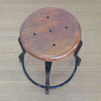 ドクターチェア木製スツール丸椅子49cm