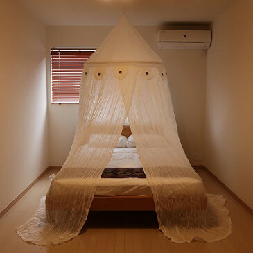 モスキートネット　コットン　直径1m　バリ島の天蓋ベッド