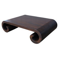 一本の木をくり抜いて作った渦巻きテーブル50X35X13