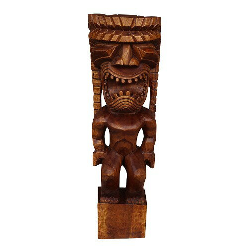 ティキの木彫り ティキ カナロア TIKI KANALOA 120cm 木製スワール無垢材