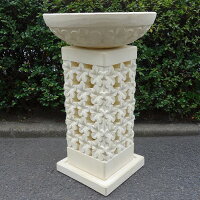 プルメリア水盆ストーンランプ80cmコンクリート製