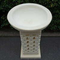 プルメリア水盆ストーンランプ80cmコンクリート製