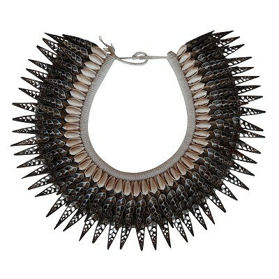 シェル 首飾り 37cm 壁掛けレリーフ Bohoスタイル ボヘミアン インディアン Boho壁飾り 壁掛け ボーホ..