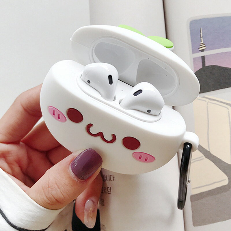 Apple Air Pods AirPods1 AirPods2 エアーポッズ 充電ケース専用保護ケース イヤホンケースを可愛くデコレーション 衝撃を吸収するソフトシリコンタイプ 便利なフック付き iPhoneX iPhpne8s iPhone8Plus iPhoneXI