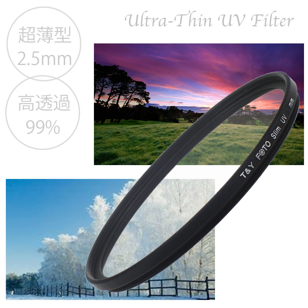 超薄型 レンズ フィルター UVフィル
