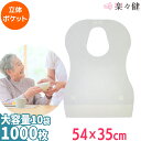 【在庫限り】楽々健 使い捨てエプロン 1ケース10袋(100枚x10) 使い捨て 紙エプロン 前掛け 食べこぼし防止 食事介助 介護 口腔ケア 簡単着脱 衛生的...