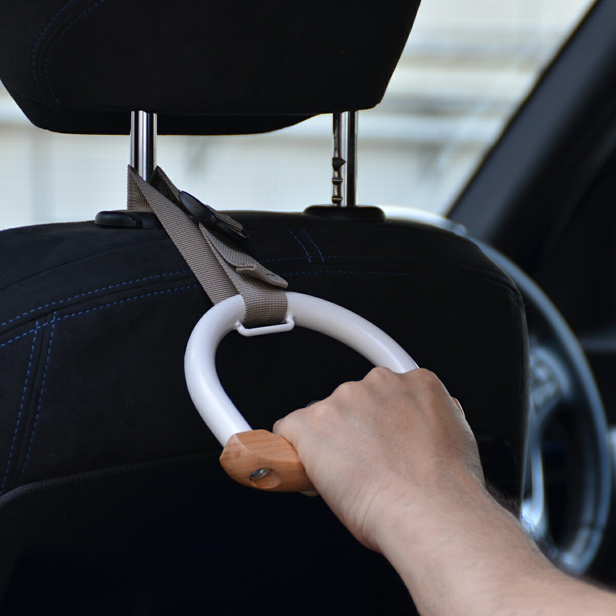 【送料無料】楽々健乗車用簡易手すり持ち手介護サポート乗車補助
