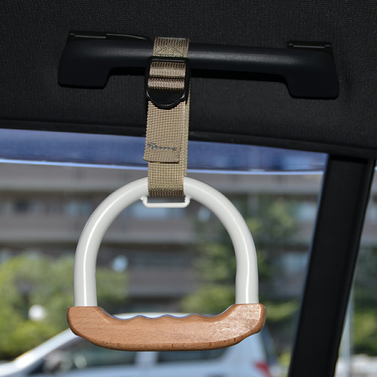 【送料無料】楽々健乗車用簡易手すり持ち手介護サポート乗車補助