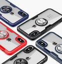 落下防止リング付き iPhone用ハードケース iPhone8 ケース iPhone7ケース iPhoneXR iPhoneXSMax iPhoneXS iPhoneX iPhone8 iphone8Plus iPhone7 iphone7Plusアイフォンケース カバー スマホケース アイフォン8 スマホリング バンカー クリア 透明