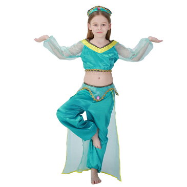 ジャスミン衣装 コスチューム ハロウィン衣装 子供 コスチューム ジャスミン姫 プリンセスドレス ハロウィン 仮装 コスプレ 子供用 プリンセス 仮装 ハロウィーン コスプレ ハロウィン仮装 コスチューム コスプレ ダンス衣装 ベリーダンス
