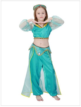 ジャスミン衣装 コスチューム ハロウィン衣装 子供 コスチューム ジャスミン姫 プリンセスドレス ハロウィン 仮装 コスプレ 子供用 プリンセス 仮装 ハロウィーン コスプレ ハロウィン仮装 コスチューム コスプレ ダンス衣装 ベリーダンス