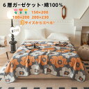 タオルケット 6層ふわふわガーゼケット 綿100% 150×200、180×200、200×230センチの3サイズから選べる 結婚祝 出産祝いに最適 内祝い プ...