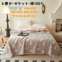 タオルケット 6層ふわふわガーゼケット 綿100% 150×200、180×200、200×230センチの3サイズから選べる 結婚祝 出産祝いに最適 内祝い プ...