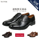 【2/4 20時スタート！】ビジネスシューズ 革靴 メンズ 本革 texcy luxe(テクシーリュクス) 内羽根式ストレートチップ メダリオン ラウンドトゥ 3E相当 革靴 ビジネスシューズ men's 黒/茶色 24.5-28.0 TU-7713S･･･
