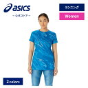 \期間限定ポイント10倍!/【アシックス公式】レディーススポーツウェア ウイメンズグラフィックドライ半袖シャツ 2カラー|半袖トップス 半袖シャツ 青 ブルー ...