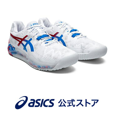 GEL-RESOLUTION 8 L.E. ホワイト/エレクトリックブルー1041A111 100 アシックス ASICS ゲルレゾリューション スポーツシューズ テニスシューズ メンズインソール 運動靴 オールコート用 ホワイト 白