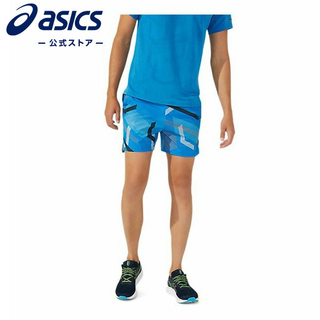 ランニンググラフィックマルチポケットショーツ リボーンブルー 2011B958 400 アシックス ASICS メンズ ランニングウェアトランクス