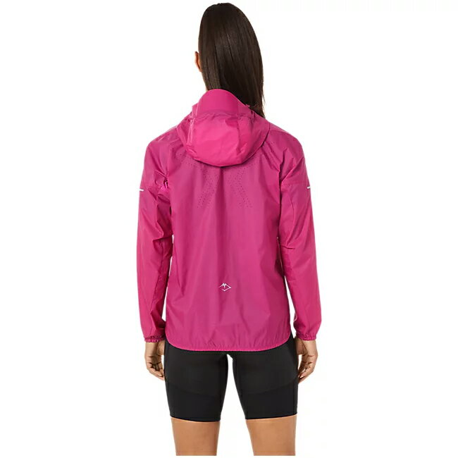 アシックス W’S FUJITRAILウインドブレーカージャケット Fレッド ランニング 女性用 スポーツウェア トレイル 登山 アウター ジャケット フード付き 消臭 UVケア 速乾性 クールタッチ