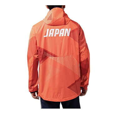 ウインドジャケット(JOCエンブレム)サンライズレッド 2033a554 600アシックス トレーニング メンズ ウォームアップ ジャージ 【東京2020公式ライセンス商品】